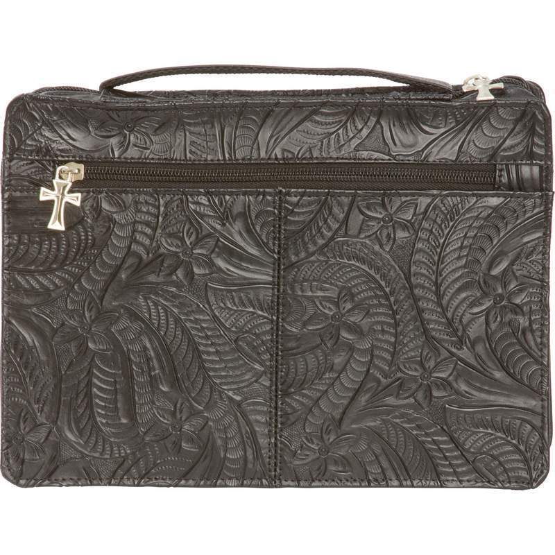 Womens Genuine Leather Embossed Bible Cover - Imagen 2