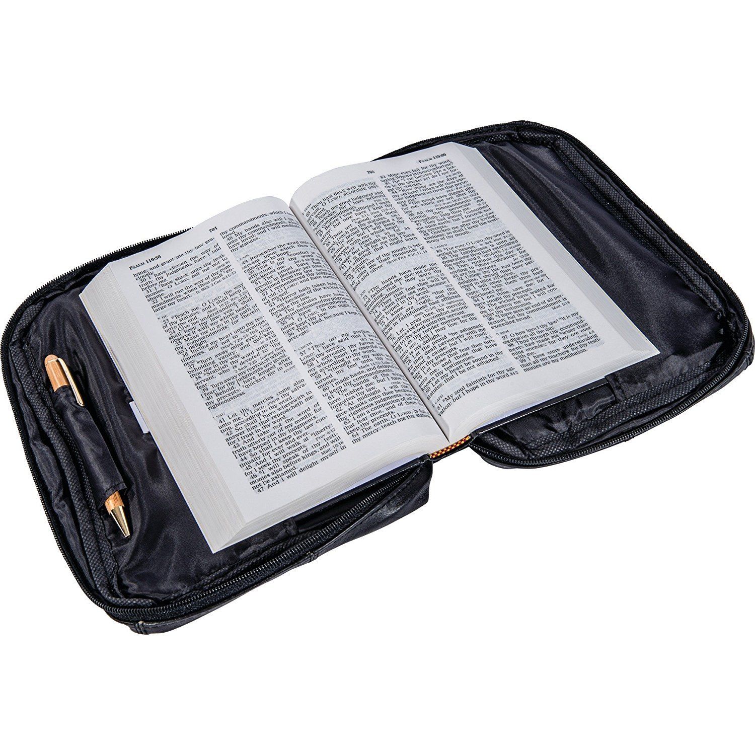 Womens Genuine Leather Embossed Bible Cover - Imagen 4