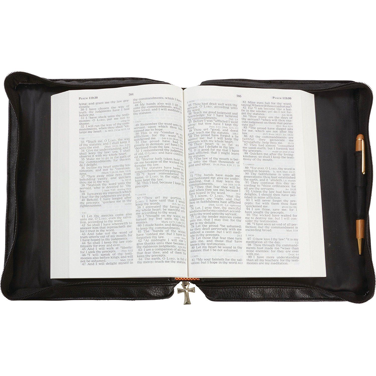Womens Genuine Leather Embossed Bible Cover - Imagen 5