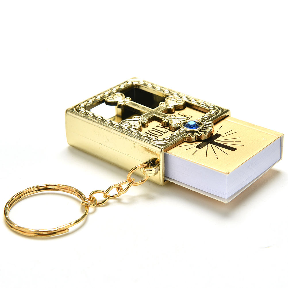 Gold Mini Bible Keychain - Imagen 3